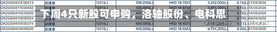 下周4只新股可申购，洛轴股份、电科思仪发行股份总数均超1亿股-第2张图片