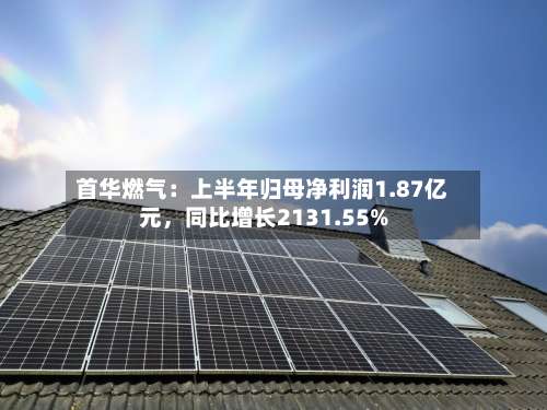 首华燃气：上半年归母净利润1.87亿元，同比增长2131.55%-第1张图片