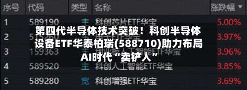 第四代半导体技术突破！科创半导体设备ETF华泰柏瑞(588710)助力布局AI时代“卖铲人”-第2张图片