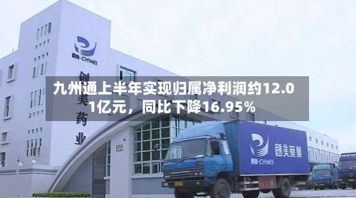 九州通上半年实现归属净利润约12.01亿元，同比下降16.95%-第3张图片