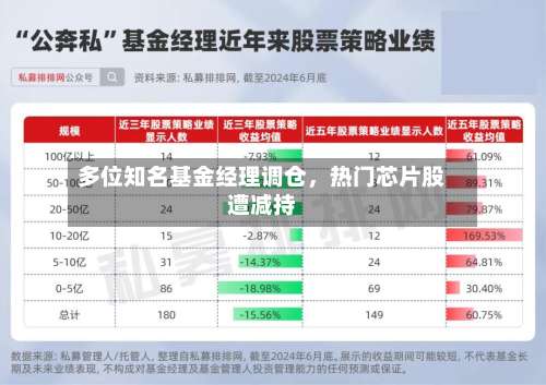 多位知名基金经理调仓	，热门芯片股遭减持-第2张图片