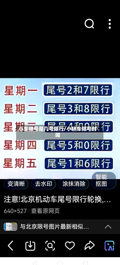 小车限号是几号限行/小轿车限号时间-第2张图片
