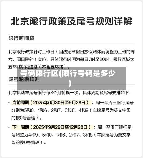 号码限行区(限行号码是多少)-第3张图片