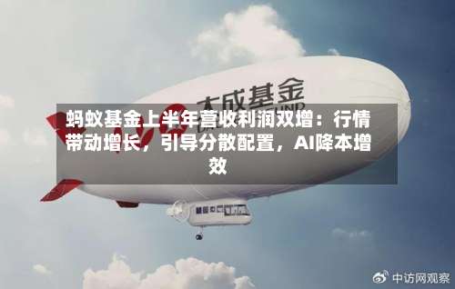 蚂蚁基金上半年营收利润双增：行情带动增长	，引导分散配置，AI降本增效-第3张图片