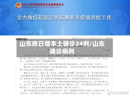 山东昨日增本土确诊24例/山东确诊病例-第2张图片