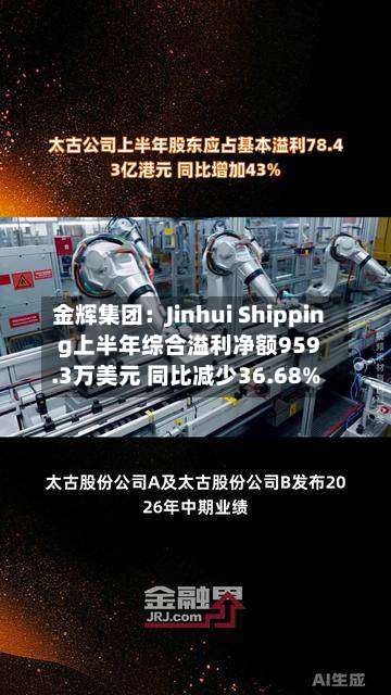 金辉集团:Jinhui Shipping上半年综合溢利净额959.3万美元 同比减少36.68%-第1张图片