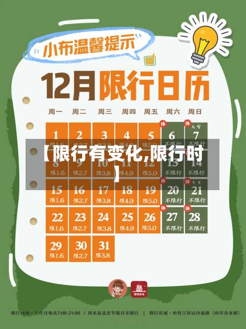 【限行有变化,限行时】