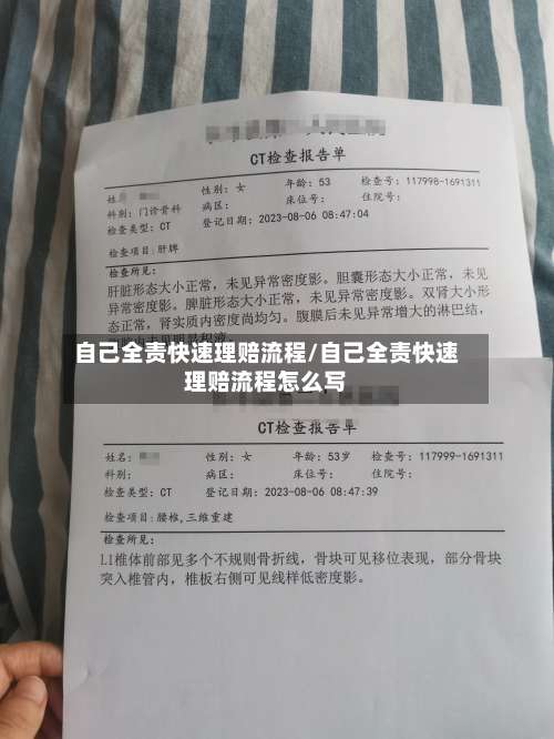自己全责快速理赔流程/自己全责快速理赔流程怎么写-第3张图片