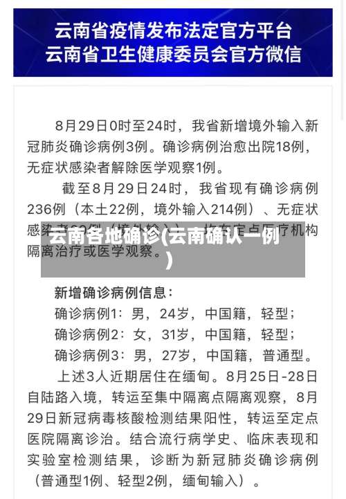 云南各地确诊(云南确认一例)-第3张图片