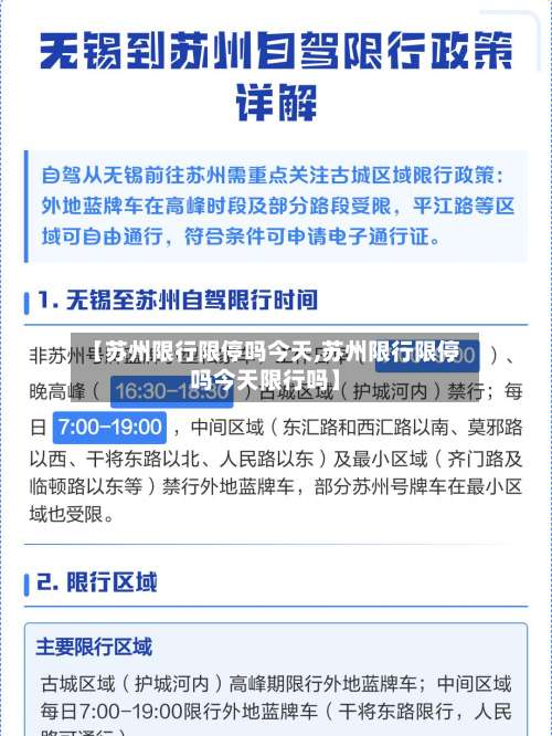 【苏州限行限停吗今天,苏州限行限停吗今天限行吗】-第2张图片