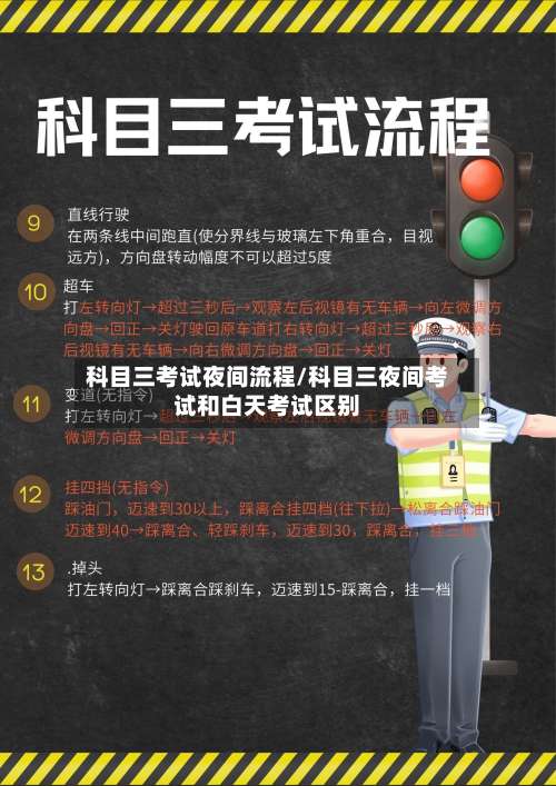 科目三考试夜间流程/科目三夜间考试和白天考试区别-第2张图片