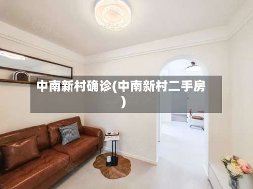 中南新村确诊(中南新村二手房)-第2张图片