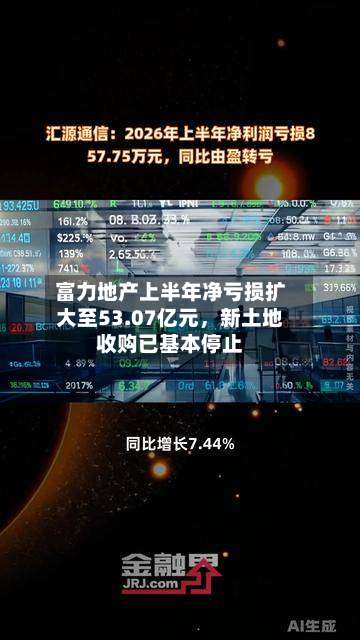 富力地产上半年净亏损扩大至53.07亿元，新土地收购已基本停止-第3张图片