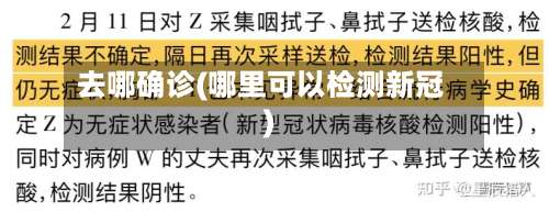 去哪确诊(哪里可以检测新冠)-第2张图片