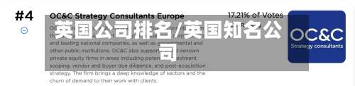 英国公司排名/英国知名公司