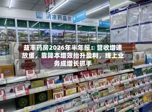 益丰药房2026年半年报：营收增速放缓	，靠降本增效抬升盈利，线上业务成增长抓手-第3张图片