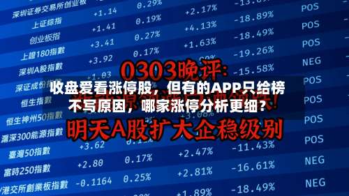 收盘爱看涨停股，但有的APP只给榜不写原因	，哪家涨停分析更细？-第2张图片