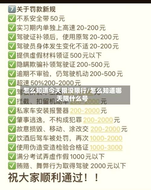 怎么知道今天限没限行/怎么知道哪天限什么号-第2张图片