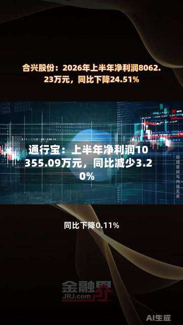 通行宝：上半年净利润10355.09万元	，同比减少3.20%-第2张图片