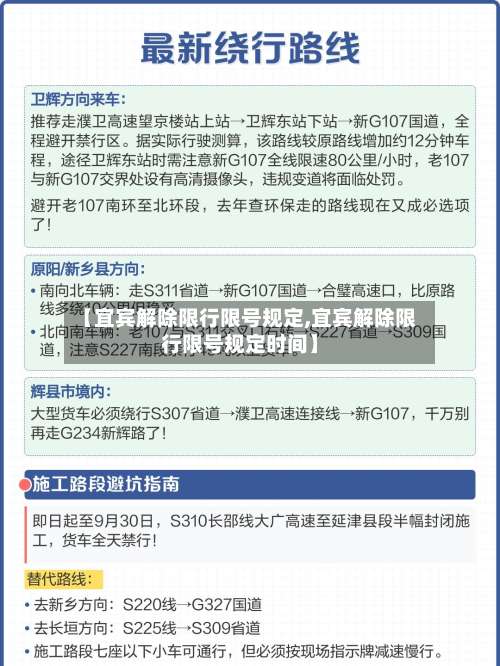 【宜宾解除限行限号规定,宜宾解除限行限号规定时间】