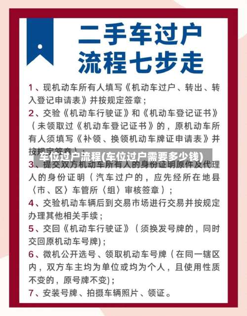 车位过户流程(车位过户需要多少钱)-第2张图片