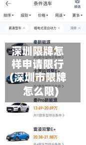 深圳限牌怎样申请限行(深圳市限牌怎么限)-第3张图片