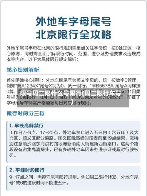 限号周二限什么号限行(周二限行车号)