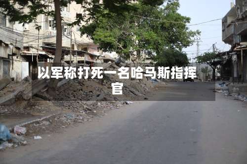 以军称打死一名哈马斯指挥官