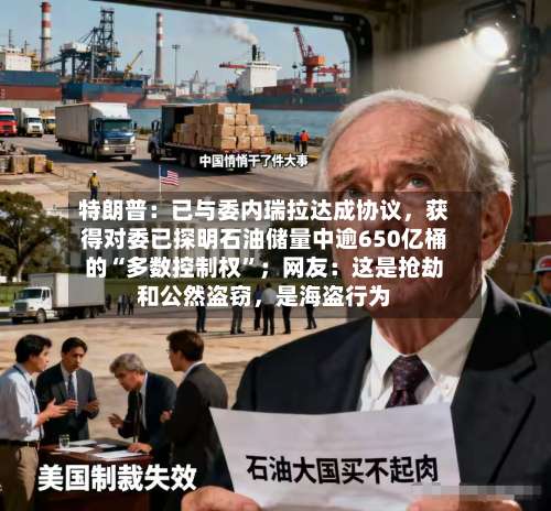 特朗普：已与委内瑞拉达成协议，获得对委已探明石油储量中逾650亿桶的“多数控制权”；网友：这是抢劫和公然盗窃，是海盗行为