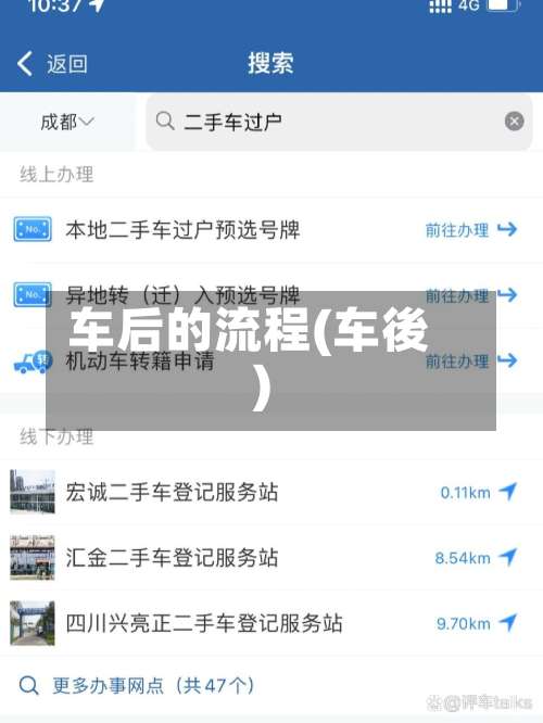 车后的流程(车後)