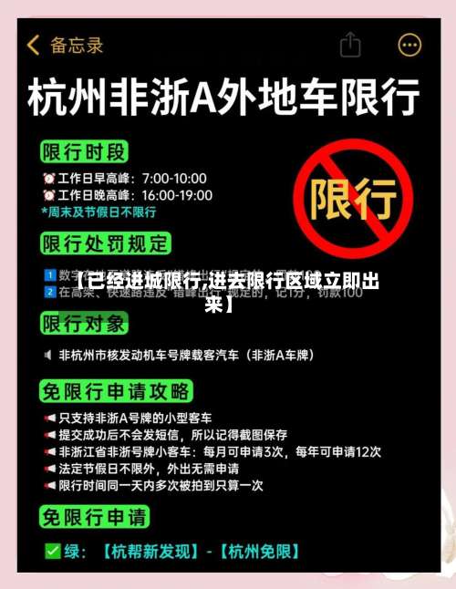 【已经进城限行,进去限行区域立即出来】-第2张图片
