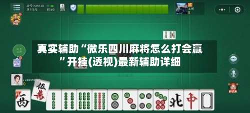 真实辅助“微乐四川麻将怎么打会赢	”开挂(透视)最新辅助详细-第2张图片