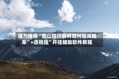 强力推荐“蜀山四川麻将如何提高胜率”+透视挂”开挂辅助软件教程-第2张图片