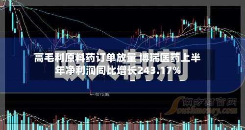 高毛利原料药订单放量 博瑞医药上半年净利润同比增长243.17%-第3张图片
