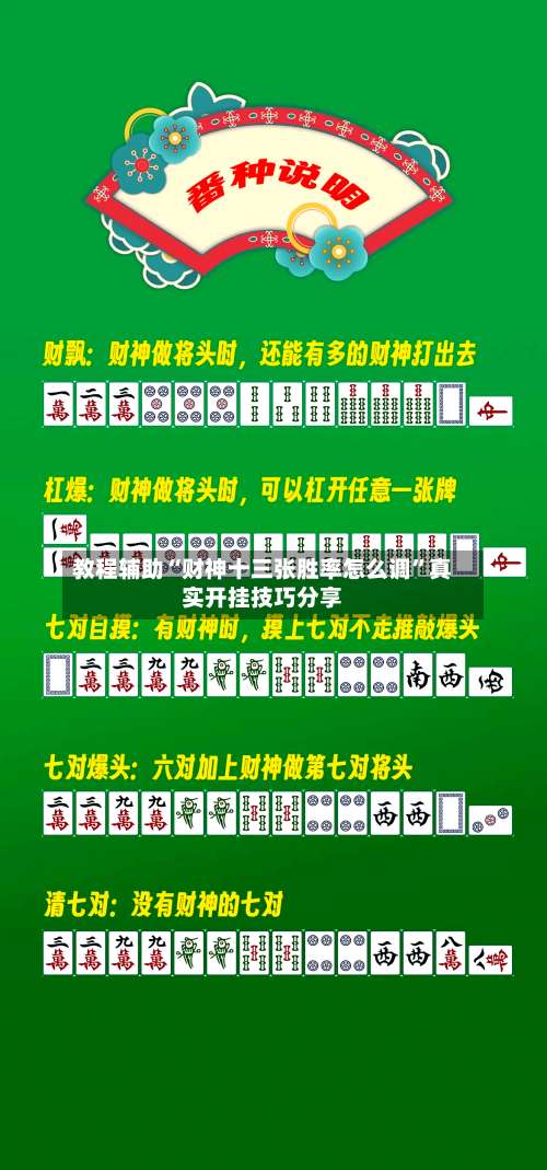 教程辅助“财神十三张胜率怎么调”真实开挂技巧分享-第2张图片