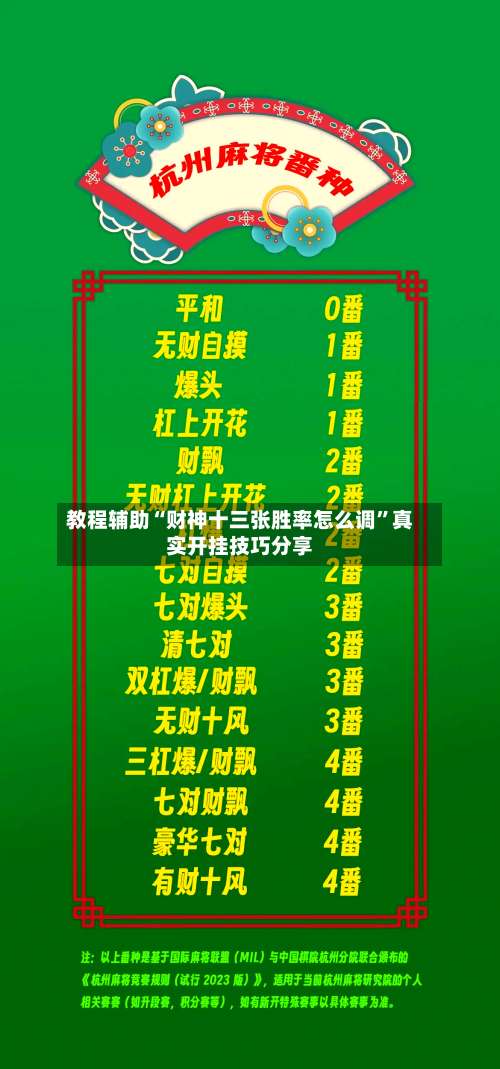 教程辅助“财神十三张胜率怎么调”真实开挂技巧分享-第3张图片