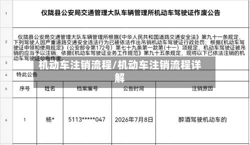 机动车注销流程/机动车注销流程详解-第3张图片