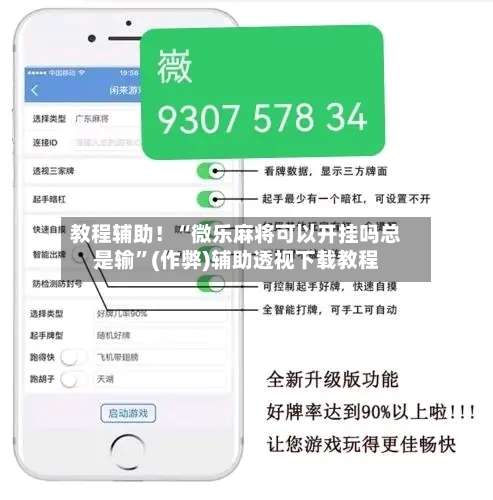 教程辅助！“微乐麻将可以开挂吗总是输”(作弊)辅助透视下载教程-第3张图片