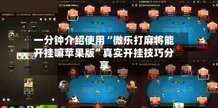 一分钟介绍使用“微乐打麻将能开挂嘛苹果版”真实开挂技巧分享-第3张图片