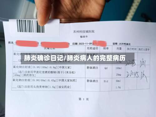 肺炎确诊日记/肺炎病人的完整病历