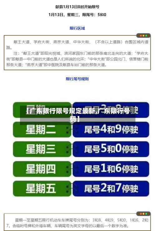【广东限行限号规定最新,广东限行号码】-第3张图片