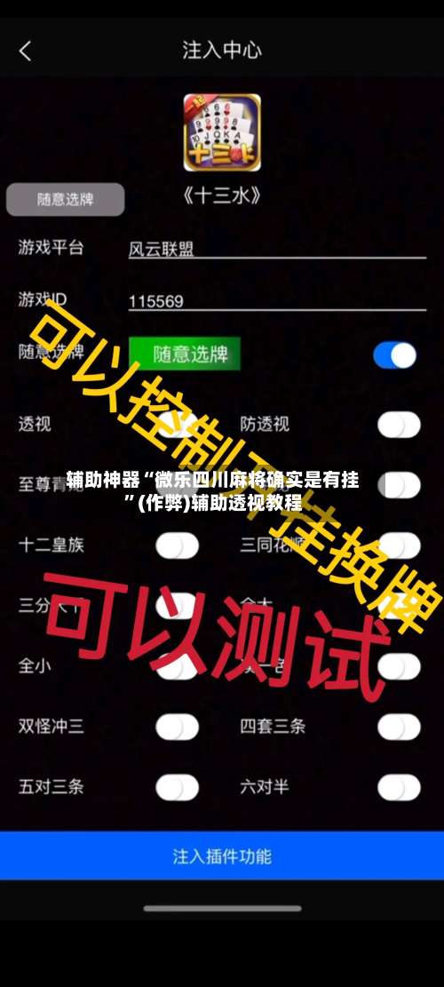 辅助神器“微乐四川麻将确实是有挂	”(作弊)辅助透视教程-第2张图片