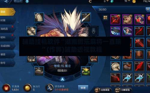 辅助挂机软件“湖南微乐麻将一直输”(作弊)辅助透视教程