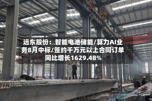远东股份:智能电池储能/算力AI业务8月中标/签约千万元以上合同订单同比增长1629.48%-第3张图片