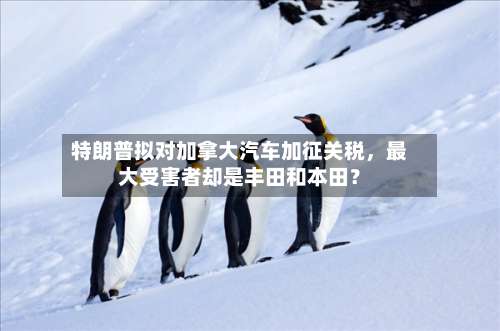 特朗普拟对加拿大汽车加征关税	，最大受害者却是丰田和本田？-第2张图片