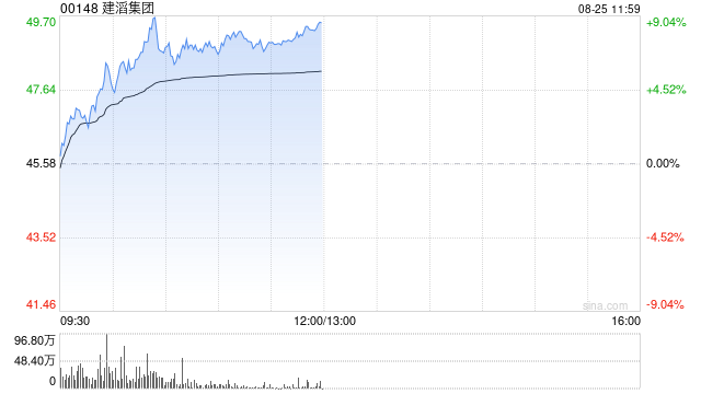 建滔集团盘中涨超9% 中期股东应占纯利同比增加5%
